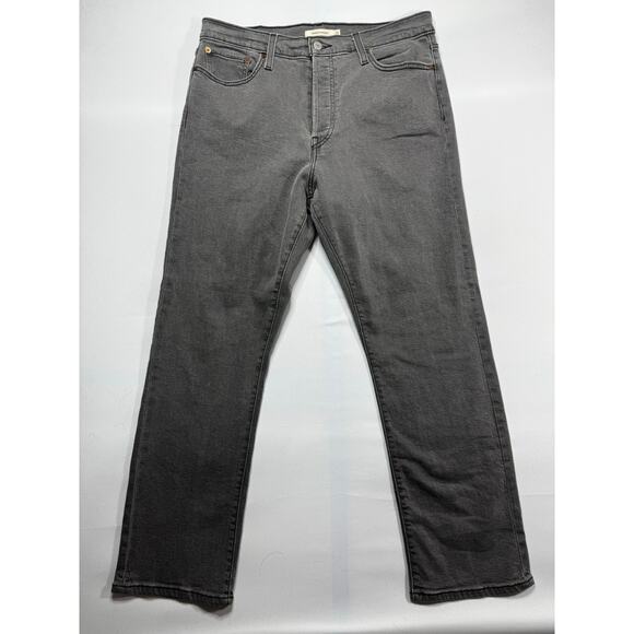 Levi's Women's Wedgie Straight Leg Button Fly Gray Denim Jeans - Size 32 (34x28) - Picture 1 of 7
